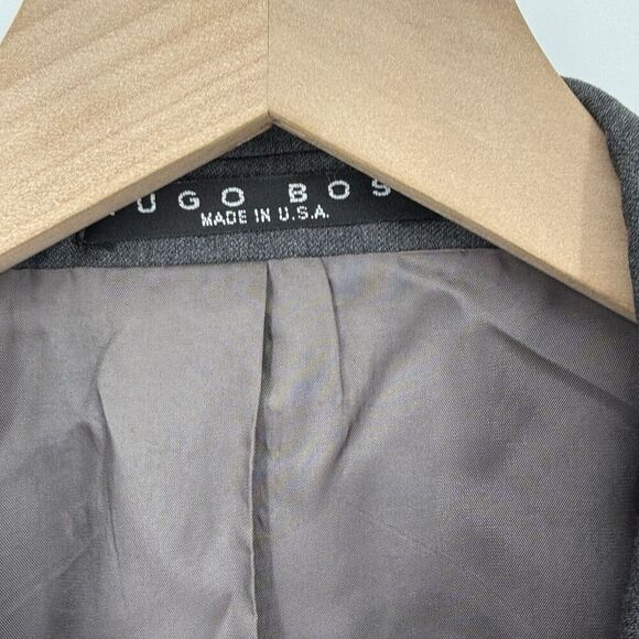 Hugo Boss Super 100 Blazer Jacket Gray Men’s Size 42S 100% Wool - Picture 4 of 7